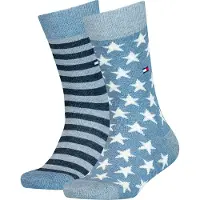 Tommy Hilfiger Sokker - 2-pack - Stjerner And Striper - Jeans - - 27/30 - Sokker