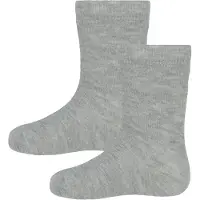 Minymo Sokker - 2-pack - Light Grey Melange - - 19/22 - Sokker