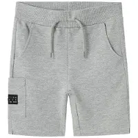 Name it Shorts - Pique - NkmVivasse - Grey Melange - - 10 år (140) - Shorts