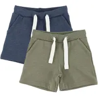Minymo Shorts - 2-pack - Vetiver - - 1 år (80) - Shorts