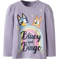 Name It Mini Genser - Noos - NmfJessie - Bluey - Lavender Grå - - 2 år (92) - Genser