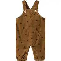 Name it Selebukse - Fløyel - NbfTommi - Ristet Coconut m. Trykk - - 62 - Selebukse