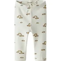 Lil´ Atelier Lil' Atelier Leggings - Noos - NbnLayo - Coconut Melk/Rainbow - - 1 år (80) - Leggings