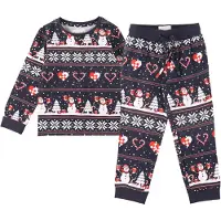 Jule-Sweater Jule-Sweaters Pysjamas - Julehjerte Pyjamas - Navy - - 3-4 år (98-104) - 2-delt nattøy