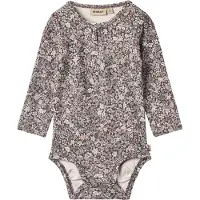 Wheat Body I/e - Liv - Purple Stone Blomster - - 1 år (80) - Langermet Body