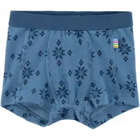 Joha Boxershorts - Ull/Bomull - Blå m. Snøfnugg - - 90 - Boxershorts