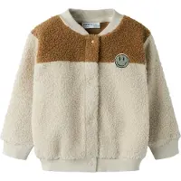 Name it Fleecejakke - NmmBallas - Pimpstein Stone - - 4 år (104) - Fleecejakke