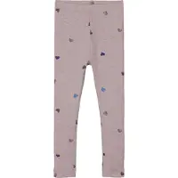 Name it Leggings - Noos - NmfNutti - Polert Lilac/Hearts - - 5 år (110) - Leggings