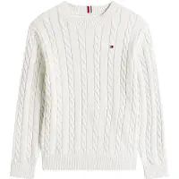 Tommy Hilfiger Genser - Strikk - Ivory Silkehvit - - 4 år (104) - Genser