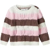 Name it Collegegenser - Strikk - NmfNibo - Pepperkorn - - 6 år (116) - Collegegenser