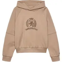Tommy Hilfiger Hettegenser - Tonal Chest - Maltet melk - - 8 år (128) - Hettegenser