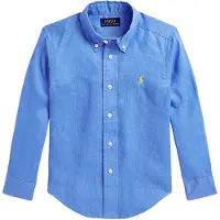 Ralph Lauren Skjorte - Lin - Blå - - 5 år (110) - Skjorte