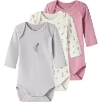 Name it Bodyer I/e - 3-pack - Noos - NbfBody - Jet Stream/med Li - - 3 år (98) - Langermet Body