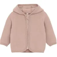 Huttelihut Cardigan - Ullfleece - Mahogany Rose m. Ører - - 74 - Cardigan