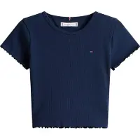 Tommy Hilfiger T-skjorte - Rib - Essential - Dark Natt Navy - - 8 år (128) - T-skjorte