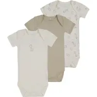 Name it Body k/e - Noos - NbnBody - 3-pack - Jet Strøm - - 74 - Kortermet body