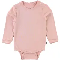 Minymo Body I/e - Bambus - Rosa - - 1 år (80) - Langermet Body
