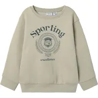 Name it Collegegenser - NmmDrian - Sølv Fôr m. Trykk - - 4 år (104) - Collegegenser