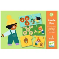 Djeco Puslespill - 24 Brikker - Duo - First Figurer - - OneSize - Puslespill