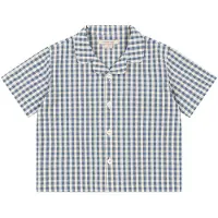 Konges Sløjd Kim Ss Shirt Gots Captains Blue Check (104 / 4 år)