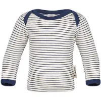 Engel Genser - Ull/Silke - Natural/Navy Blue - - 98/104 - Genser