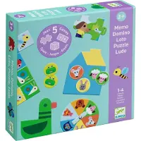 Djeco Spill - 5-I-1 - På Farm - - OneSize - Spill