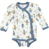 Joha Scarecrow Ull Bambus Omslagsbody Off White/Blue (70 / 8-9 mnd)