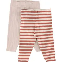Minymo Leggings - 2-pack - Canyon Rose - - 56 - Leggings
