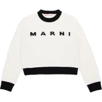 MARNI Genser - Beskåret - Ull - Hvd m. Svart - - 10 år (140) - Genser