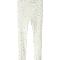 Lil´ Atelier Lil' Atelier Leggings - Rib - NmfGago - Coconut Melk/Small Flyt - - 7 år (122) - Leggings