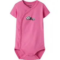 Name it Omslagsbody k/e - NbfVubie - Strawberry Måne/Marihøne - - 74 - Kortermet body