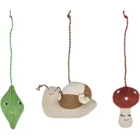 OYOY Opphengsleke - 3 stk. - Forest - Brun/Grønn/Rød - - OneSize - Opphengsleke