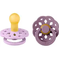 BIBS Böhmen Smokker - 2-pack - Str. 1 - Rund - Violet Sky/Mauve - - OneSize - Smokk