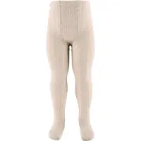Condor Strømpebukser - Viskose - Rib - Beige m. Glitter - - 7-8 år (122-128) - Strømpebukser