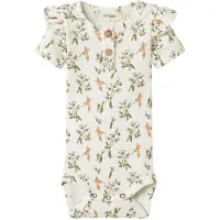 Lil´ Atelier Lil' Atelier Body k/e - NbfLavo - Coconut Melkesumring Bird - - 74 - Kortermet body