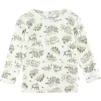 Joha Genser - Ull/Silke - Off White m. Trær - - 80 - Genser