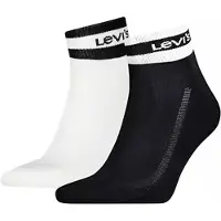 Levi's Ankelsokker - 2-pack - Svart/Hvit - - 39/42 - Sokker
