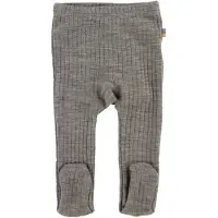 Joha Leggings m. Fot - Ull - Brun Melert - - 70 - Leggings - Ull