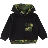 Dolce&Gabbana Hettegenser - Gjenfødt til å leve - Svart/Camouf - - 10 år (140) - Hettegenser