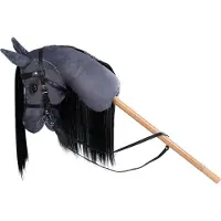 ByAstrup Kjepphest - 68 cm - Grå/Svart - - OneSize - Leketøy