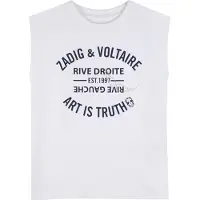 Zadig & Voltaire T-skjorte - Hvit m. Trykk - - 14 år (164) - T-skjorte