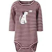 Name it Body I/e - NbfKilas - Bleket Mauve/Andorra m. Trykk - - 62 - Langermet Body