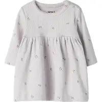 Name it Kjole - Hullmønster - NbfBerries - Lilac Marble - - 1 år (80) - Kjole