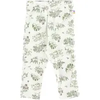 Joha Leggings - Ull/Silke - Off White m. Trær - - 80 - Leggings - Ull