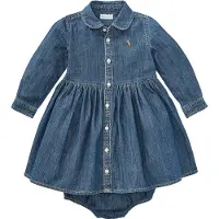 Ralph Lauren Kjole m. Bloomers - Denim - Indigo - - 1 år (80) - Kjole