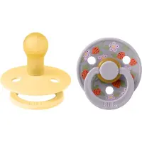 BIBS X Liberty Colour Smokker - 2-pack - Str. 1 - Rund - Plae Bu - - 0-6 md - Smokk