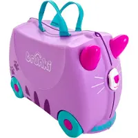 Trunki Brennevin Koffert som kjører på kattungen Cassie