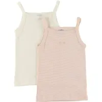Petit Bateau Undertrøye - 2-pack - Hvit/Rosa - - 2 år (92) - Undertrøye