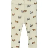 Lil´ Atelier Lil' Atelier Leggings - Ull/Modal - Noos - NbmNalu - Turtledove/ - - 62 - Leggings