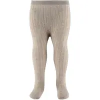 MP Lys Brun Bomulls Rib Tights (130 / 7-8 år)
